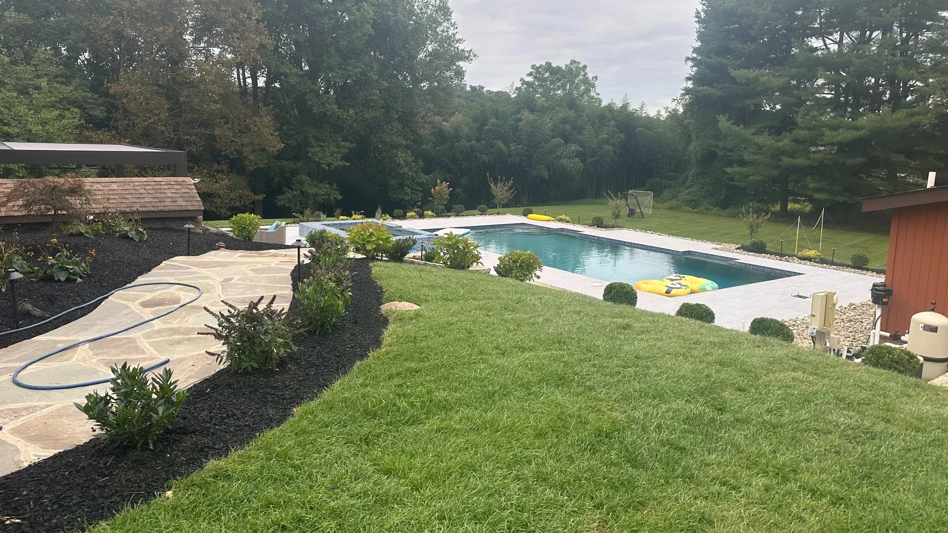 Pool Install & Landscaping Project in Chester Springs, PA