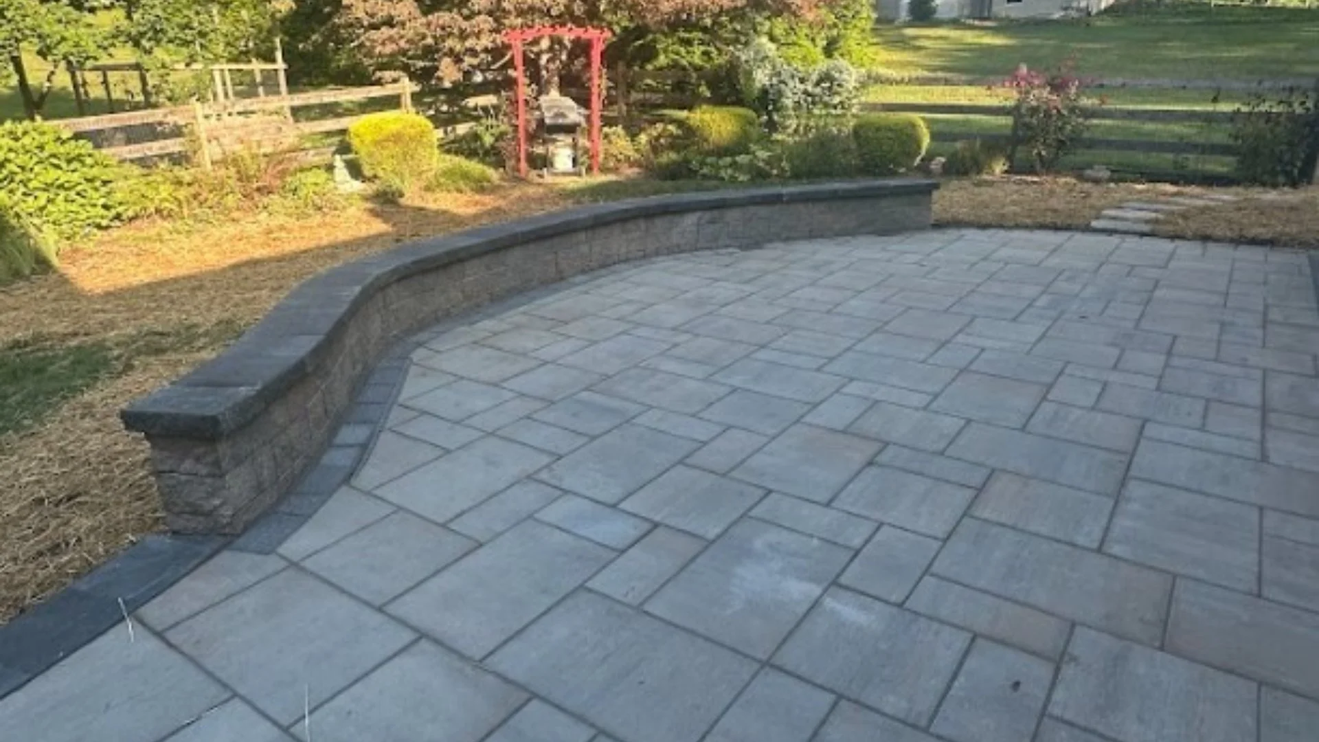 Backyard Makeover in West Chester, PA - New Patio, Seating Wall & Landscaping