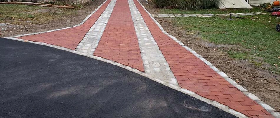 Custom driveway in Downingtown, PA.