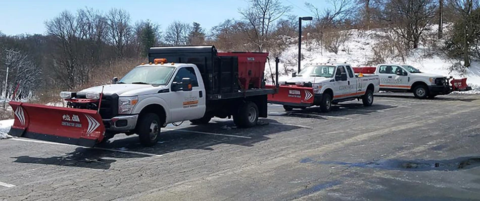 Our trucks equipt with plows.